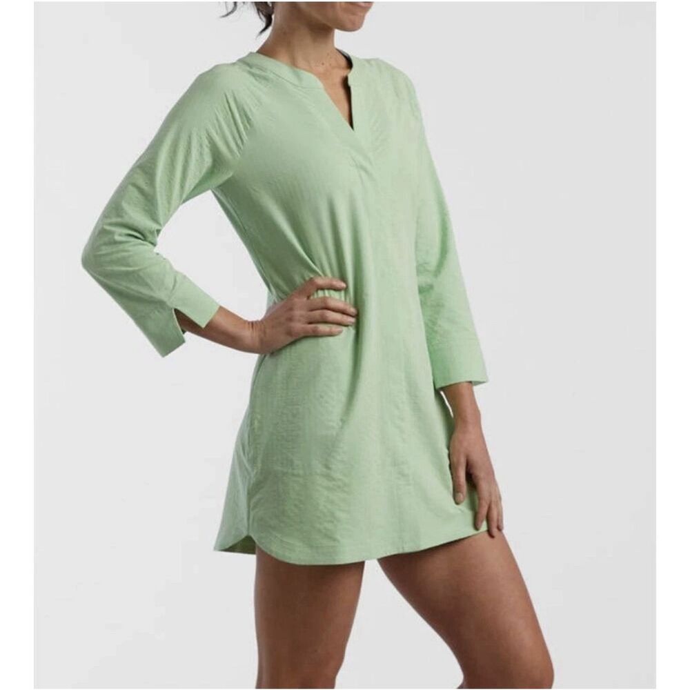 NWT Title Nine Speed Racer 3/4 Sleeve Tunic Textured Small Green Quick Dry